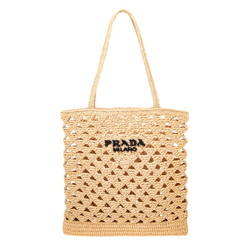 Prada Crochet Tote - Natural