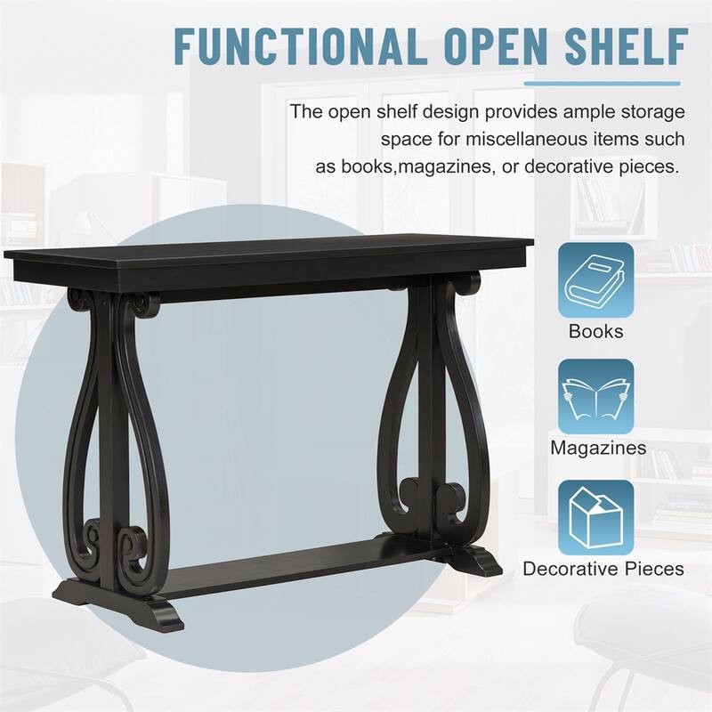 48-Inch Rustic Vintage Console Table,Farmhouse Style Entryway Table