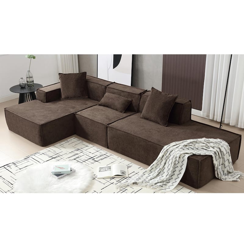 Modular Combination Living Room Sofa Set,Modern Sofa,Free Installation Sofa,L-shaped,Italian Minimalist Tofu Block Sofa