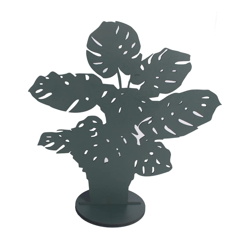 MDF Monstera Tree Silhouette Green- A