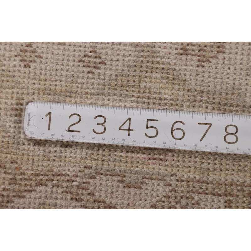 Earth Tone Oushak Indian Runner Rug Handmade Wool Carpet - 2'6"x 9'6"