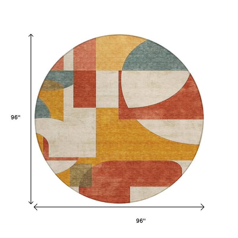 HomeRoots Geometric Modern Rectangle Outdoor Rug
