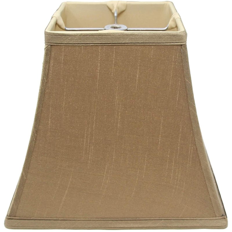Silk Square Cut Lampshade, 5.25 inch Top, 9 inch Bottom, 8 inch Slant