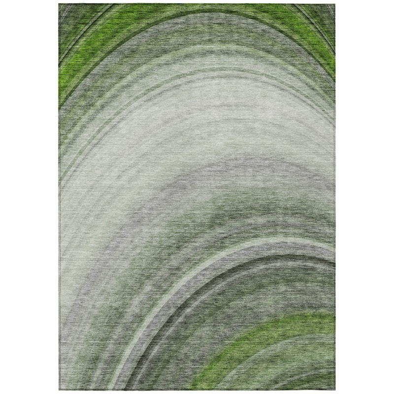 HomeRoots Abstract Transitional Rectangle Outdoor Rug