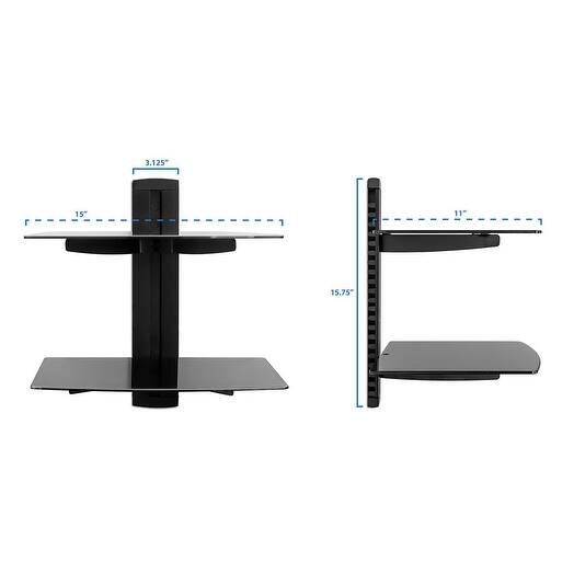 Mount It Wall Mounted Av Component Shelving System With Wall Mounted Av Component Shelving