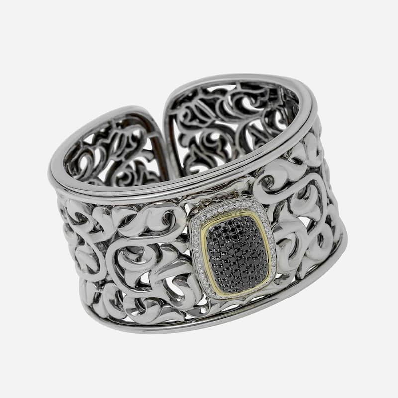 Charles Krypell Sterling Silver, 18k & 14k Gold Cuff Bracelet - Silver - 6.25