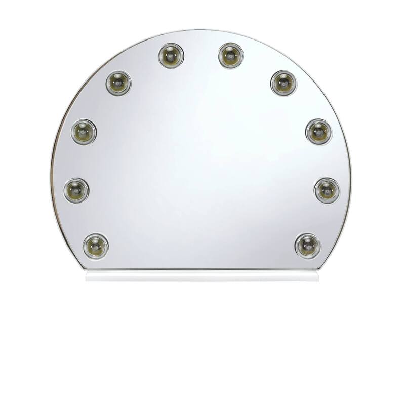 HomeRoots 15" White Abstract Metal Framed Mounted Accent Mirror - 18' X '15' X '5