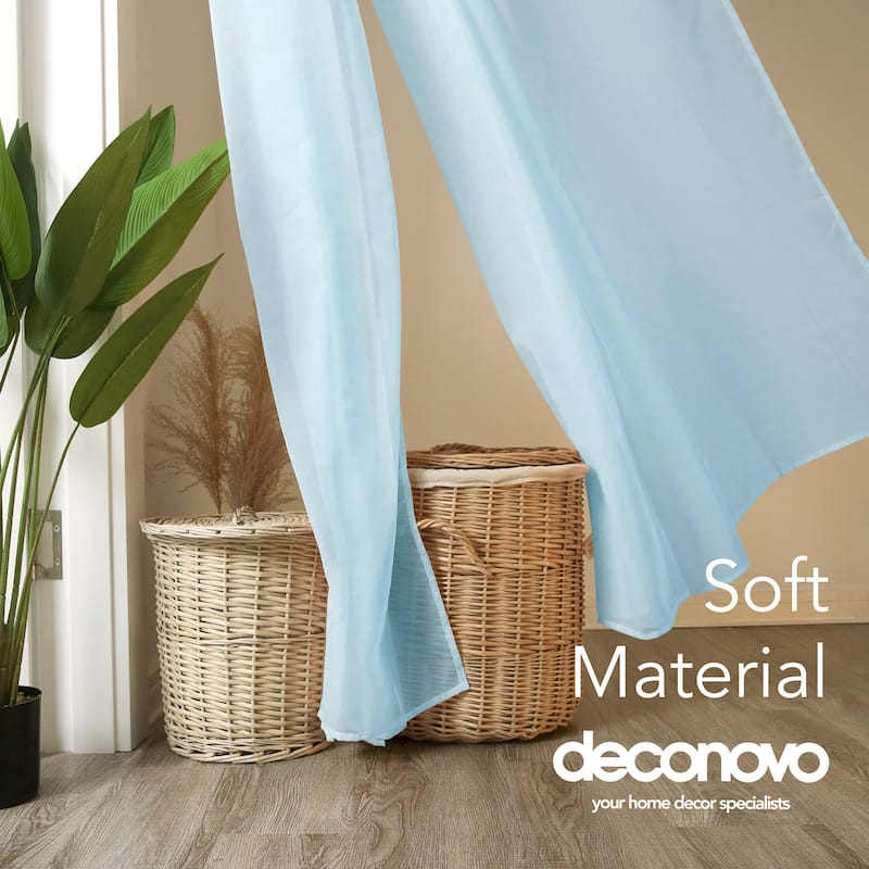 Deconovo Sheer Voile Curtain (2 Panel)
