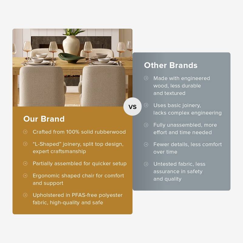 Mopio Logan Upholstered Beige Dining Chair