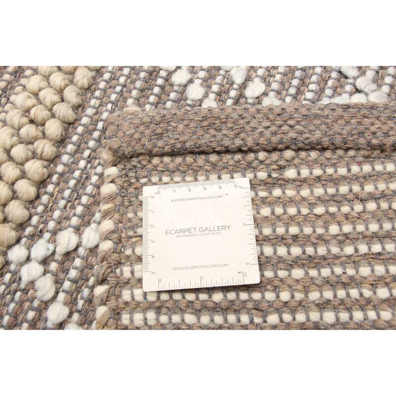 ECARPETGALLERY Braid weave Sienna Tan Wool Rug - 6'0 x 8'8