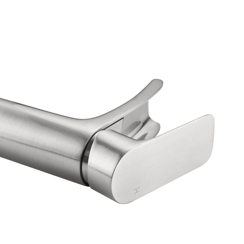 Waterfall Bathroom Faucet Single Handle Bathroom Sink Faucets 1 or 3 Hole Solid Vanity Faucet with Deck Plate & Overflow Pop