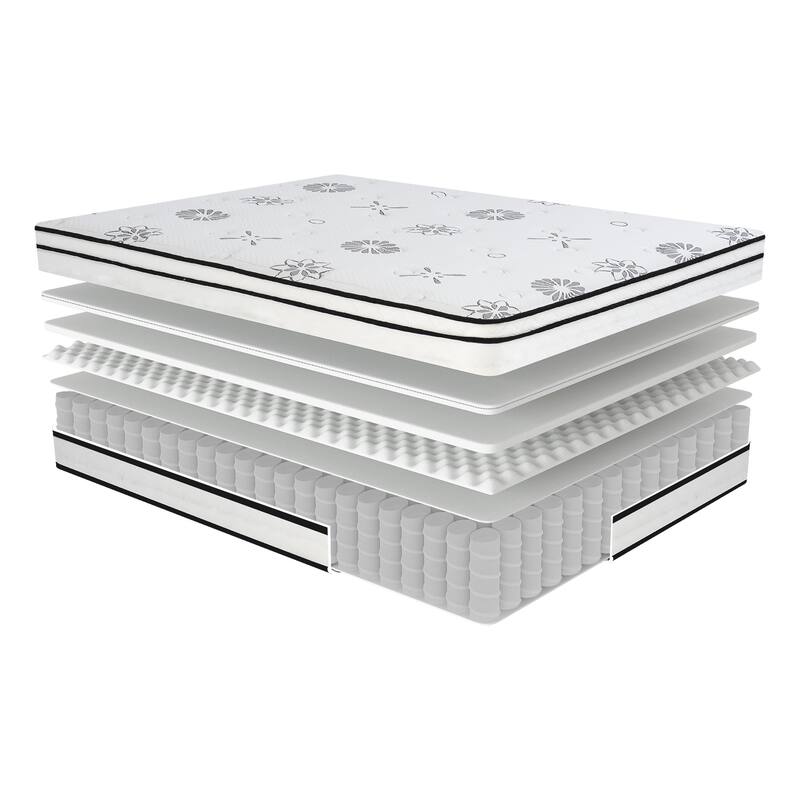 12" Highly Breathable Quilted Cover Hybrid Mattress in a Box