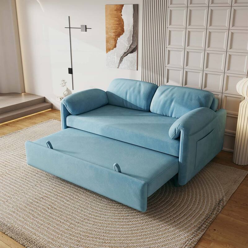 Sofa Centric Design: 54-Inch Sofa Bed with Dual Purpose - A Stylish Retractable Bed for Your Living Room