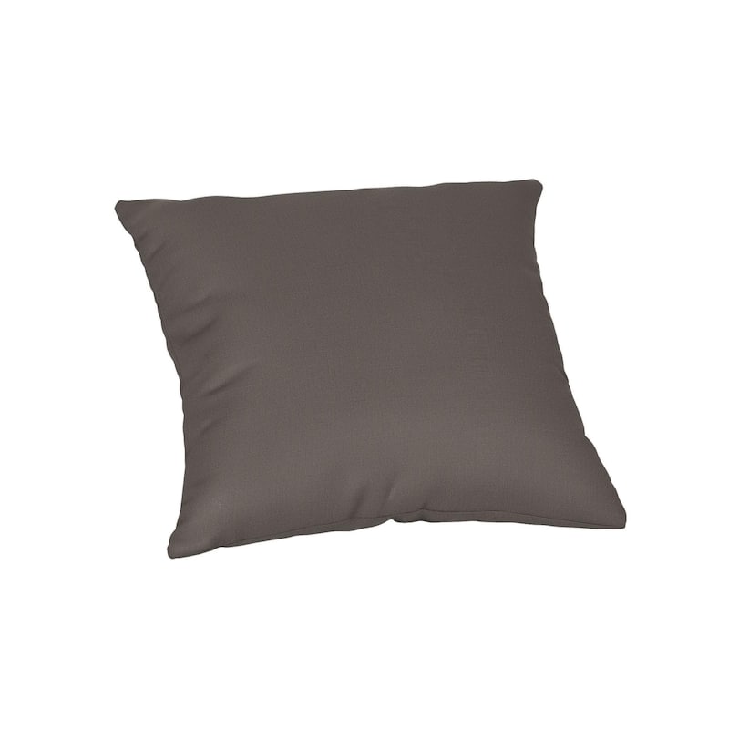 Sunbrella Solid Fabric 1-Piece Indoor/Outdoor Square Throw Pillow, 20"W x 20"L