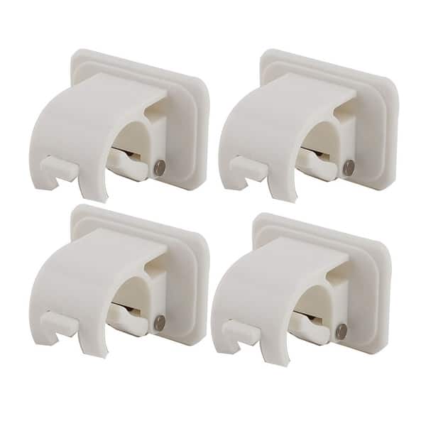 Houseware Plastic Rolling Pin Self Adhesive Wall Hangers Hooks 4 PCS -  Silver,White - 1.7 x 1.3 x 1.7(L*W*H) - Bed Bath & Beyond - 28803537