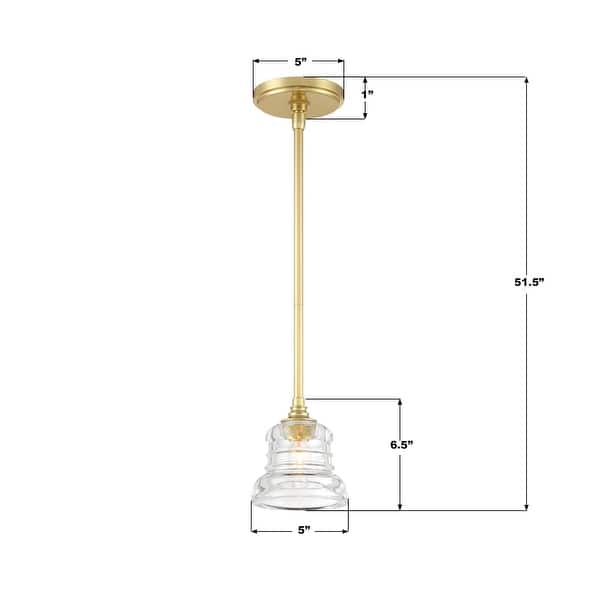 Crystorama Lighting Group GRG-1040 Gregory 5" Wide Mini Pendant /