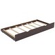 preview thumbnail 30 of 28, Full Size Platform Bed with Cloud Shaped Headboard and Twin Size Trundle, Sturdy Pine Frame, No Box Spring Required, White