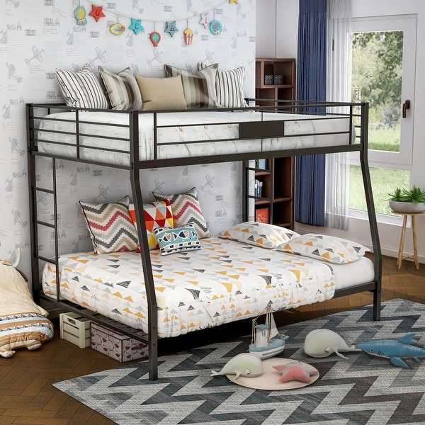 Furniture of America Tic Contemporary Black Metal 2-tier Bunk Bed. Opens flyout.