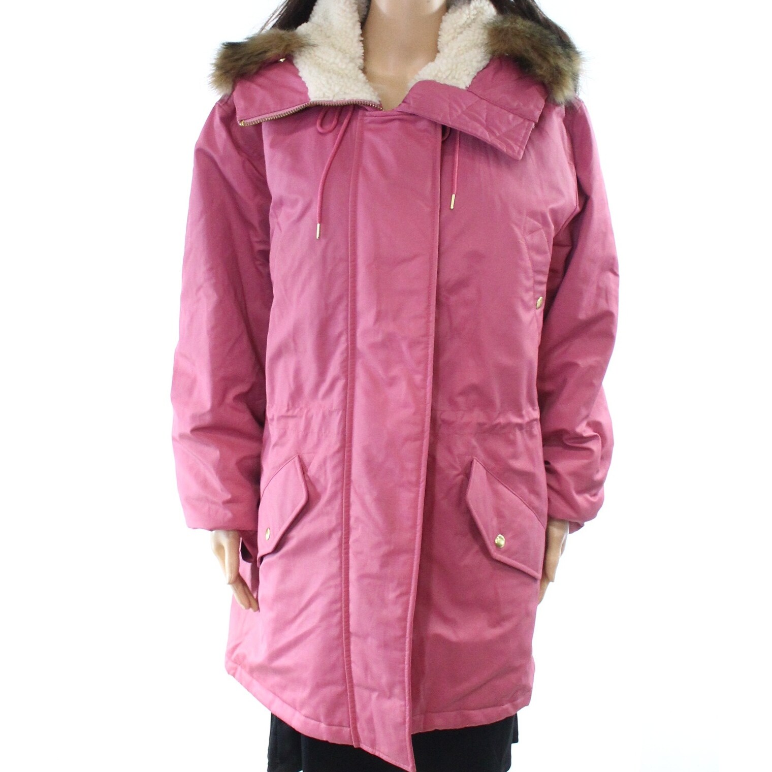 Shop J Crew Women S Small Faux Fur Hooded Winter Parka Jacket