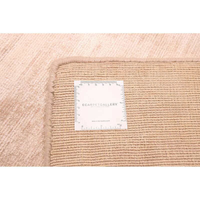 ECARPETGALLERY Hand Loomed Kashkuli Gabbeh Beige Viscose Rug - 6'8 x 7'10