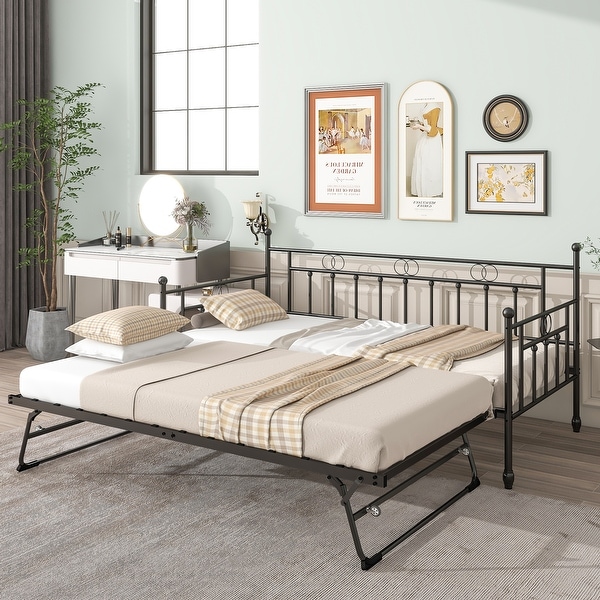 Twin size daybed with pop up trundle sale