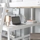 preview thumbnail 4 of 20, Full Size Loft Bed with Built-In Desk, Ladder, and Storage Shelves