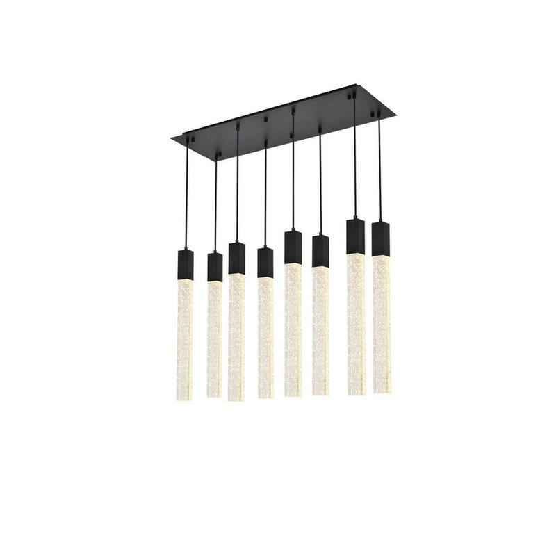 Walker 8 Light Pendant - 36 inch - Black