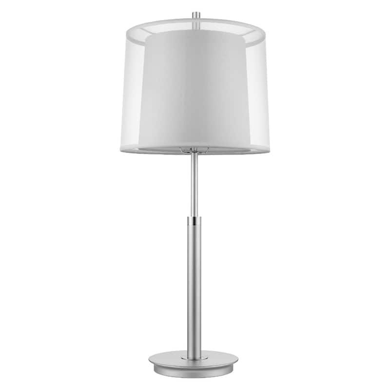 Modern 31 Inch Metal Table Lamp with Shade and Harp Fitter - 13.50" x 13.50" x 30.50"