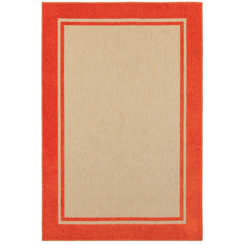 Style Haven Cara Mixed Pile Classic Bordered Indoor-Outdoor Area Rug