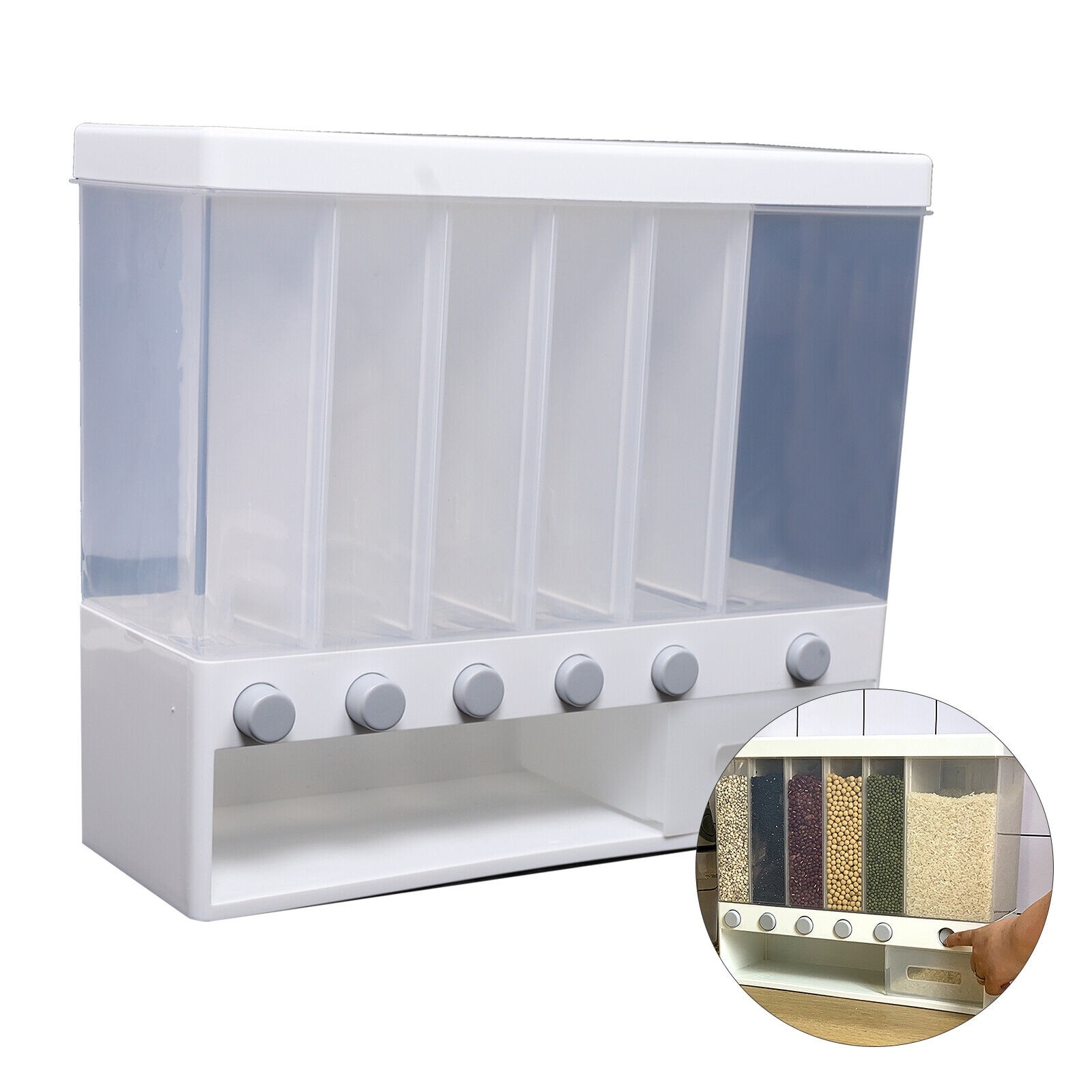 Folding 25KG Rice Dispenser Kitchen Storage Container Bed Bath