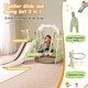 preview thumbnail 13 of 28, Indoor & Outdoor Toddler Freestanding Slide and Swing Set 3 in 1 with Basketball Hoops Combo