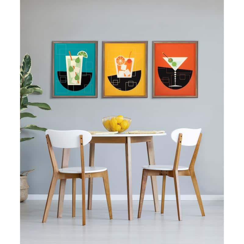 Kate and Laurel Sylvie Lemon Citrus Framed Canvas by Patricia Shaw