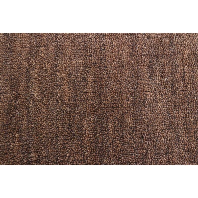 ECARPETGALLERY Hand Loomed Kashkuli Gabbeh Taupe Wool Rug - 4'0 x 5'11