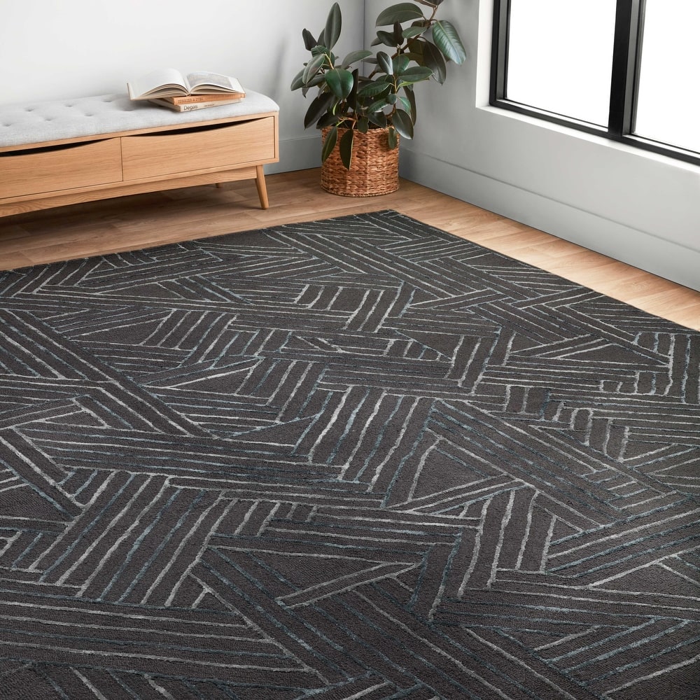 Alexander Home Reverie 3-D Geometric Modern Area Rug