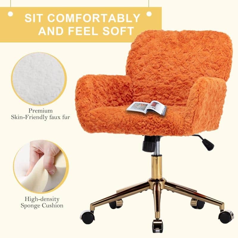 Metal Swivel Home Upholstered Office Chair