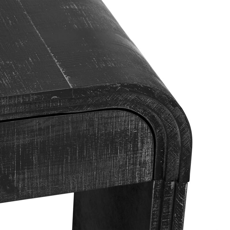 Curved Console Table, Versatile Entryway Table with Two Top Drawers for Entrance & Dinning Room & Living Room & Hallway