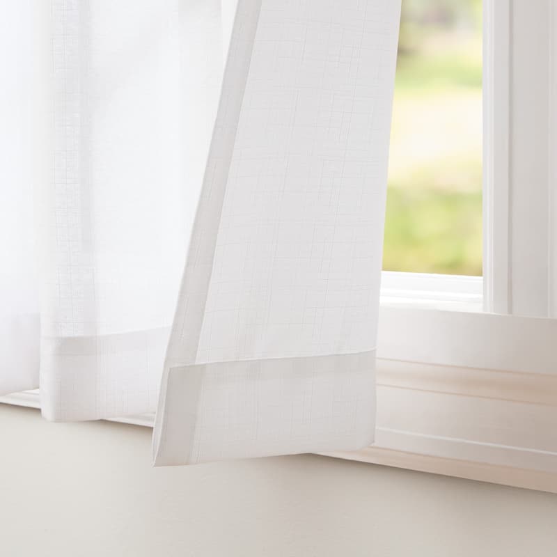EXCLUSIVE HOME Loha Linen Grommet Top Curtain Panel Pair