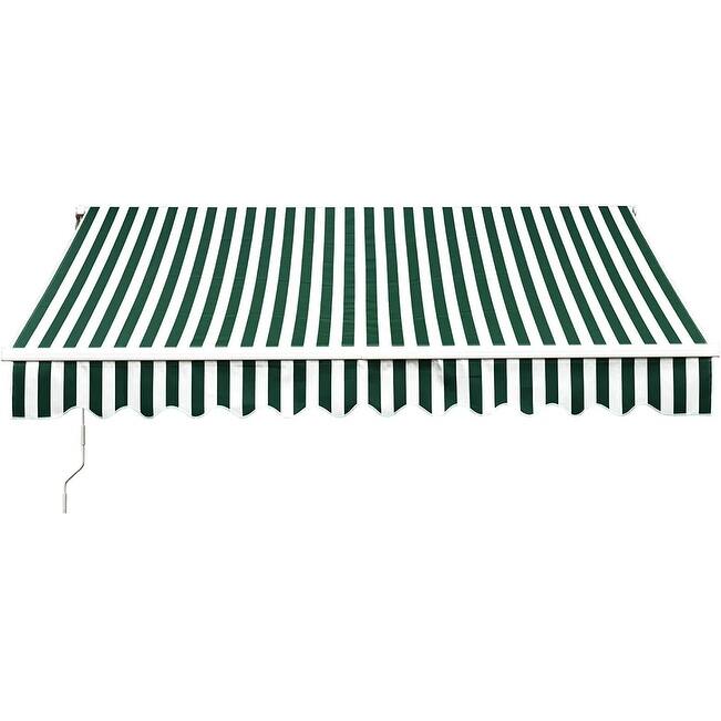 MCombo10x8Feet Manual Retractable Patio Door Window Awning Sunshade Shelter Outdoor Canopy