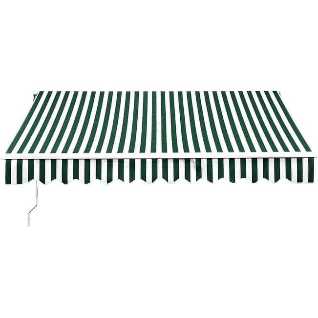 MCombo10x8Feet Manual Retractable Patio Door Window Awning Sunshade Shelter Outdoor Canopy