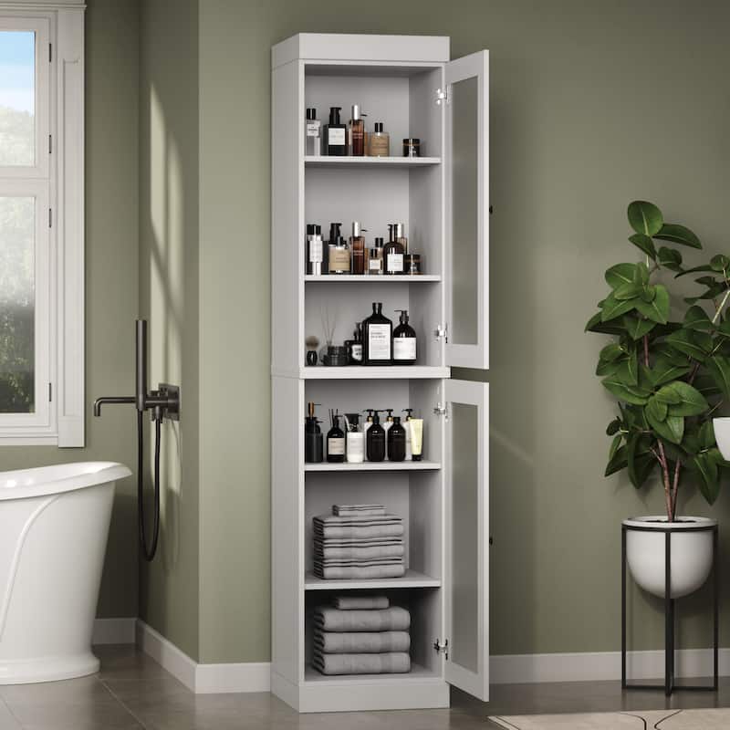 100% Solid Wood 16.5" Bathroom Cabinet with Optional Doors by Palace Imports
