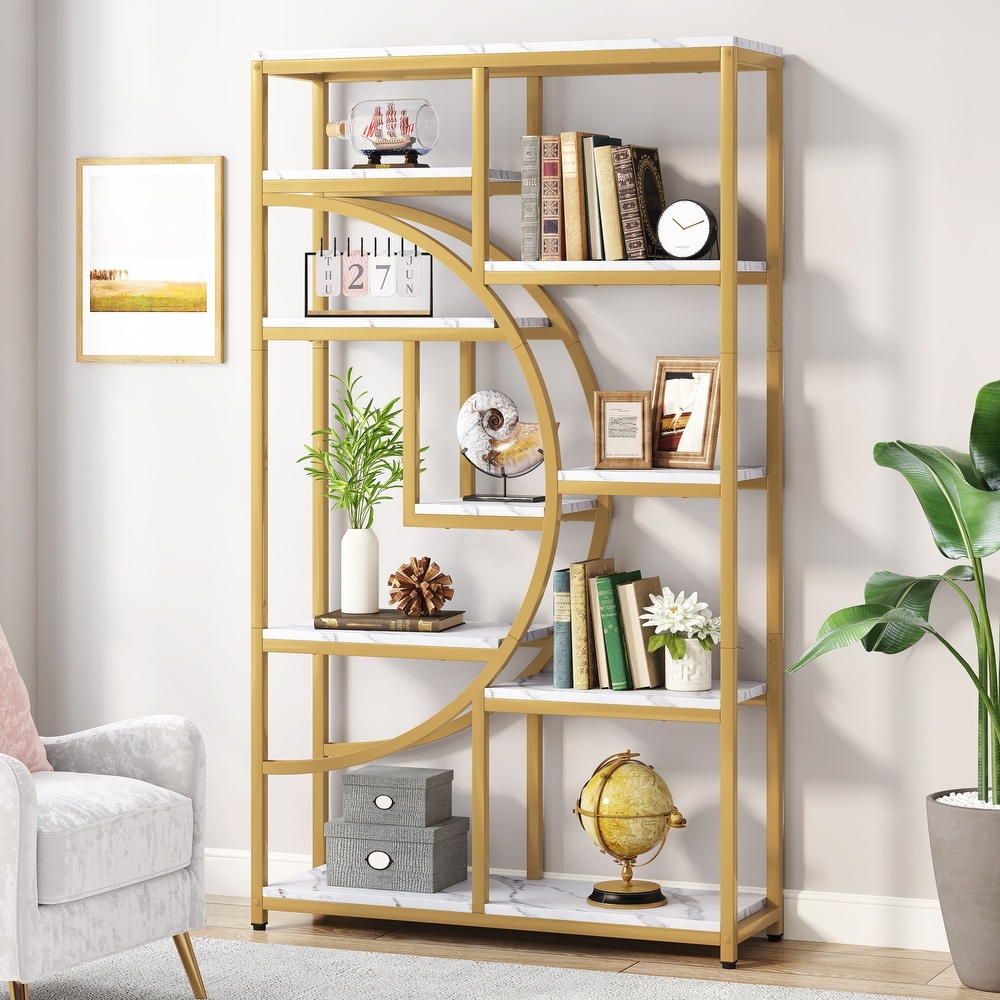 Gold etagere new arrivals bookcase