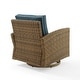 preview thumbnail 17 of 32, Crosley Bradenton Outdoor Wicker Swivel Rocker Chair