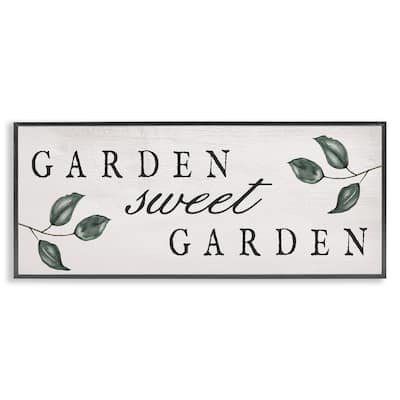 Stupell Sweet Garden Sign Framed Giclee Art Design By Lil' Rue