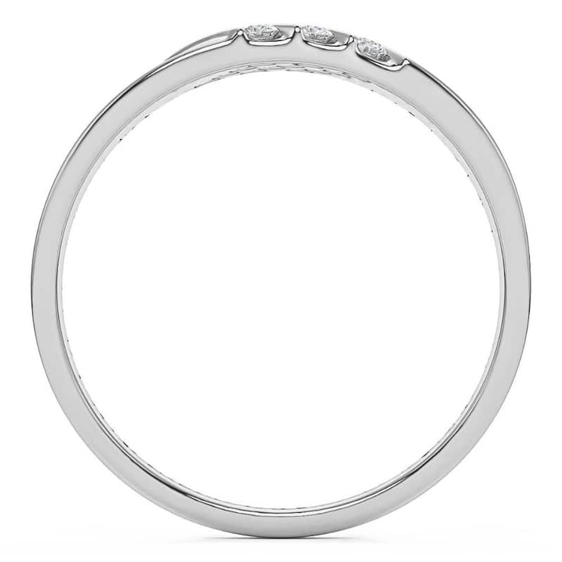 1/5Ct Multi Row Men's Diamond Polished Ring in White, Yellow, or Rose Gold