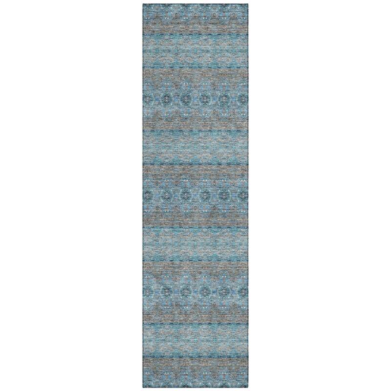 Machine Washable Indoor/ Outdoor Chantille Ombre Stripes Rug