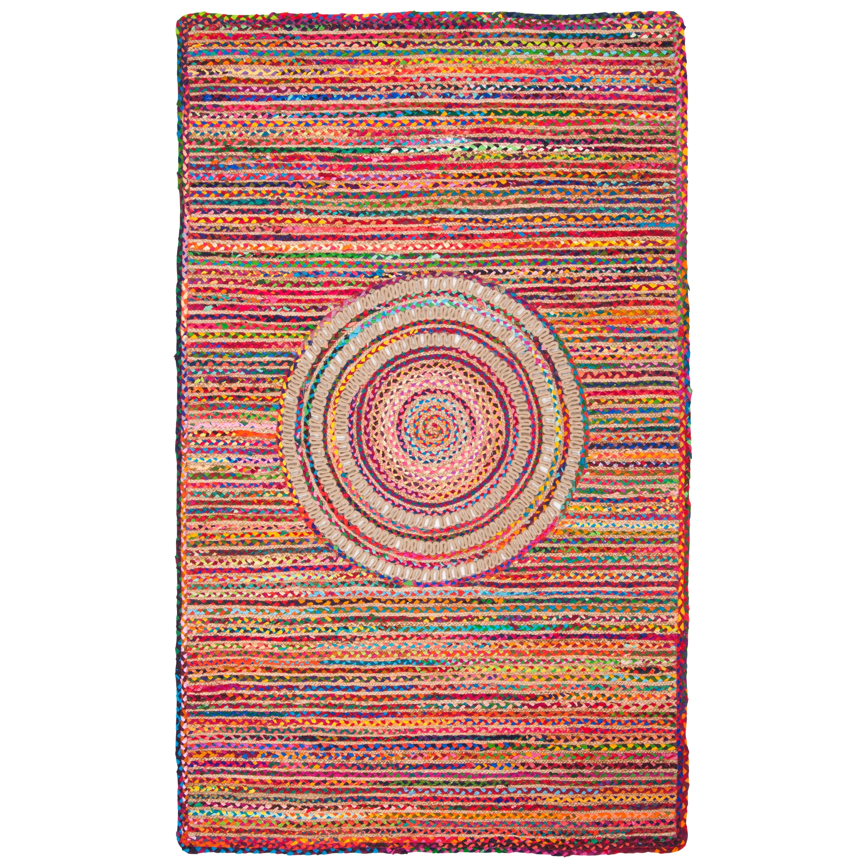 SAFAVIEH Handmade Braided Saibe Bohemian Cotton Rug