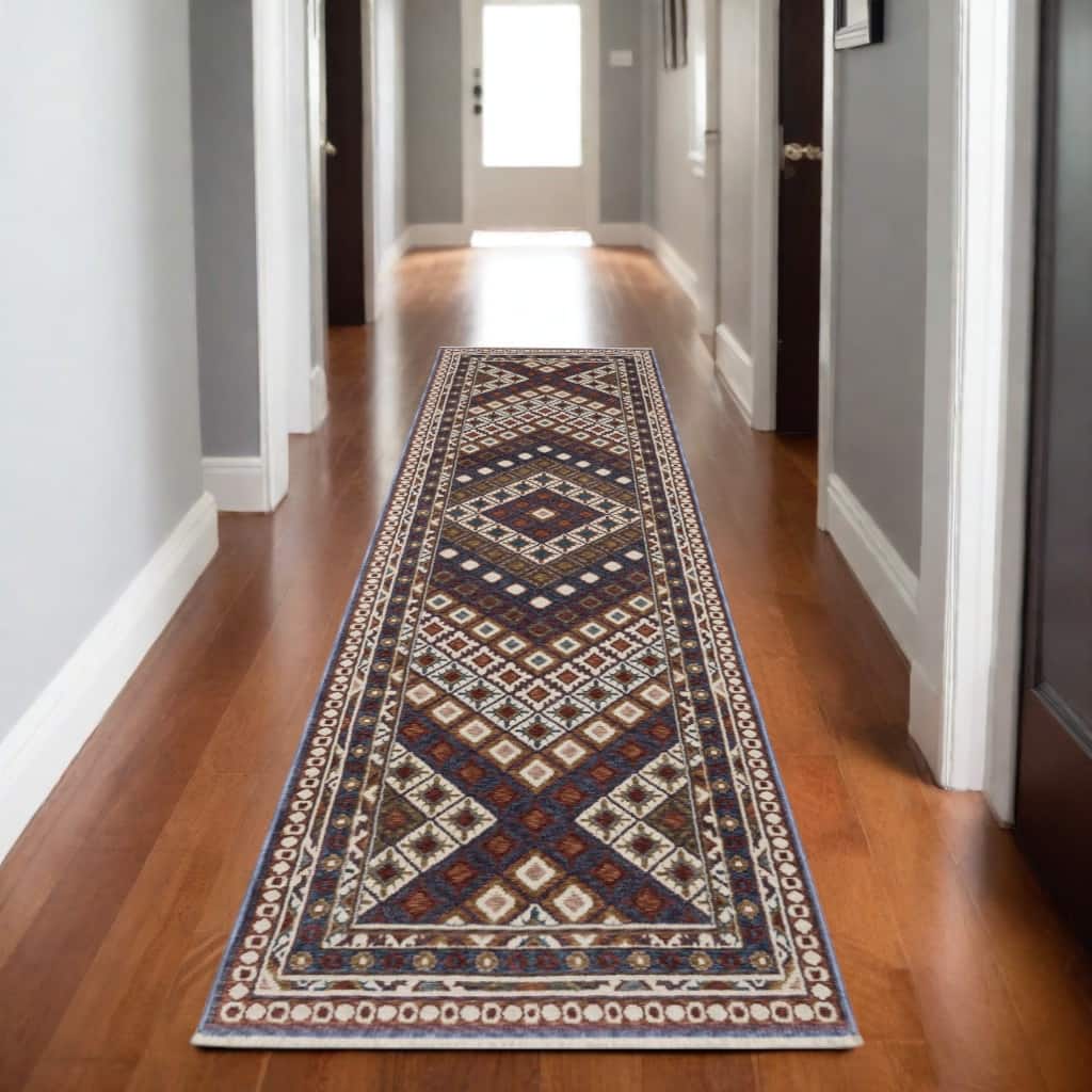 HomeRootsDiamond Bohemian Runner Area Rug