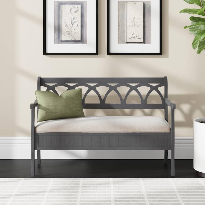 Linon Elliana Flip Top Entryway Storage Bench