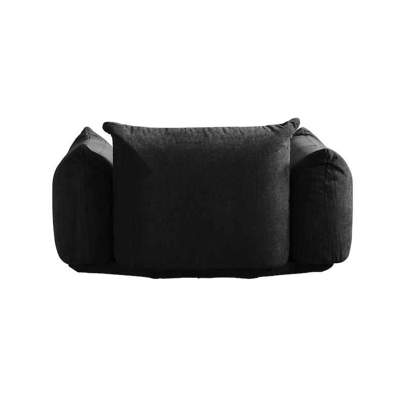 Single Sofa Accent Chair Armchair Chenille Fabric Sofa with Ottoman Set