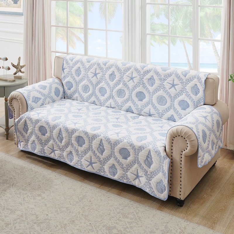 Greenland Home Fashions Laguna Pet-Friendly Coastal Slipcover - Furniture Protector